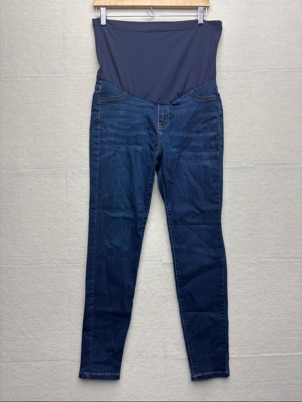 PINKBLUSH | Maternity High-Waist Dark Blue Skinny Jeans 30